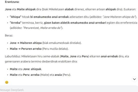 Zuzenekoan pixkat huts egin digu Deepseek-ek, ai ai ai...