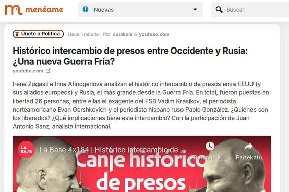 Meneame webgune espainola salgai dago (eta hilzorian seguruenik)