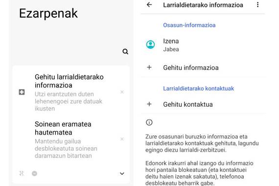 Zuzenekoan telefono bat larrialdietarako nola prestatu erakutsi dugu