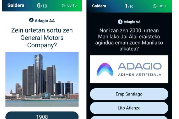Adagio AA sistemarekin Egunean Behin-erako galde-erantzunak sortu ditugu automatikoki
