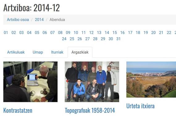 Argazkien artxiboa eta Umap-eko iturriena gehitu dira Sustaturen artxibora