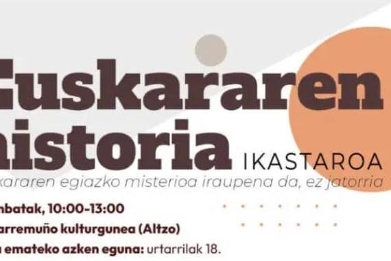 Euskararen Historia ikastaroa, bost larunbat goiz Altzon