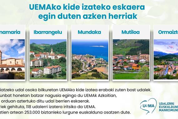 UEMA, bost herri gehiago eta hainbat egitasmo