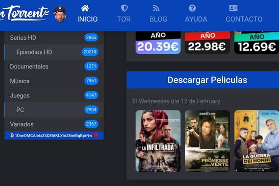 DonTorrent, ikus-entzunezko espainolak deskargatzeko aproposa