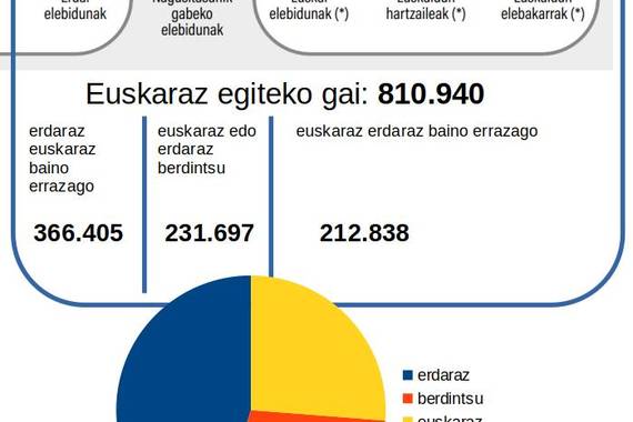 Euskara ezagutzaren inguruko grafikoak aztertzen