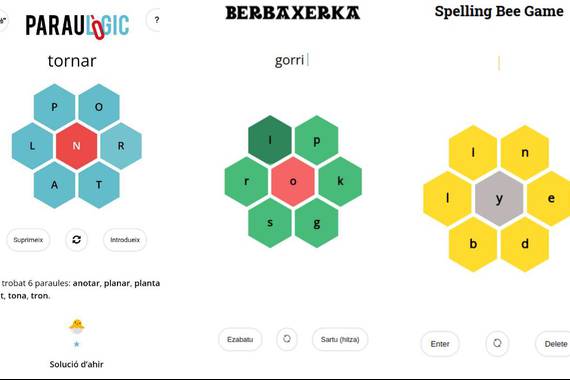 Berbaxerka hitz-jolasa asmatu dute, Paraulogic katalanaren parekoa