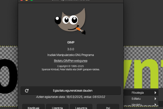 Gimp 3.0 kaleratu da, eta euskaraz dago
