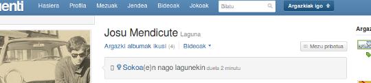 Checkin egin berri Tuentin