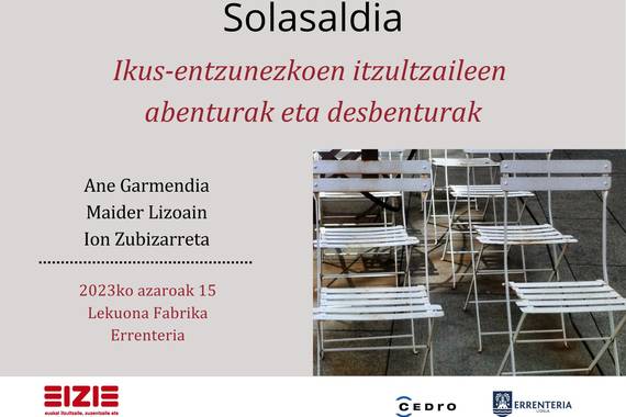 'Ikus-entzunezkoen itzultzaileen abenturak eta desbenturak' solasaldia