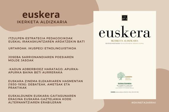 'Euskera' ikerketa aldizkaria ePub formatuan