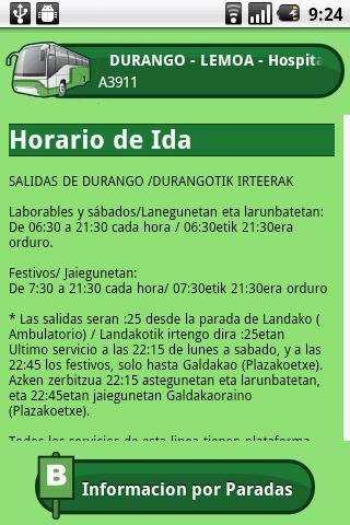 Bizkaibus Android Aplikazioa (12/18)