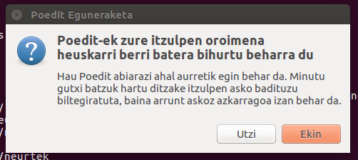 Poedit, euskaratzea negargarria