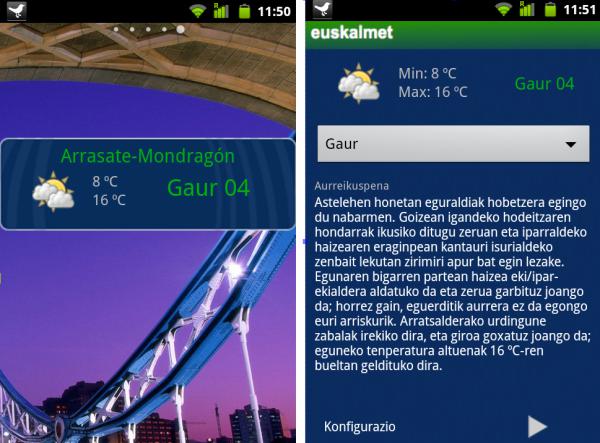 Androiderako widget euskaldun bat