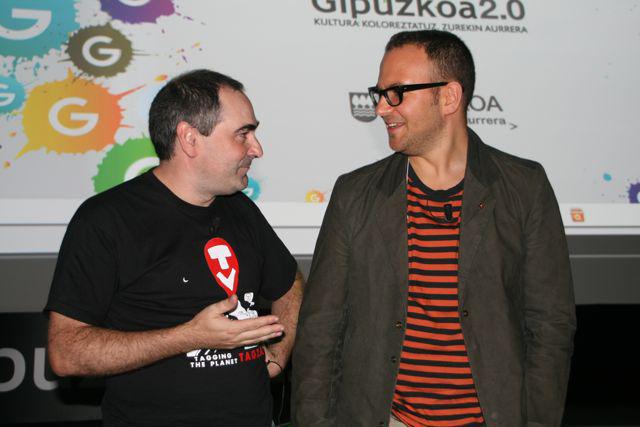 Luistxo Fernandez eta Cory Doctorow
