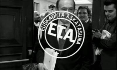 Rubalcaba ETAren logoarekin Telemadriden