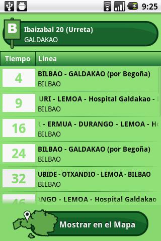 Bizkaibus Android Aplikazioa (16/18)