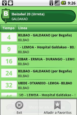 Bizkaibus Android Aplikazioa (17/18)