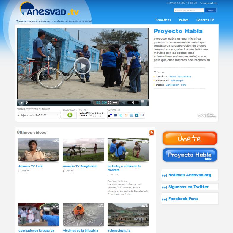 Anesvad TV webgunea