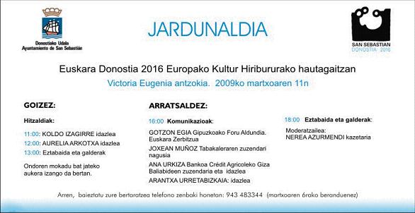 Euskara Donostia 2016 ekimenean