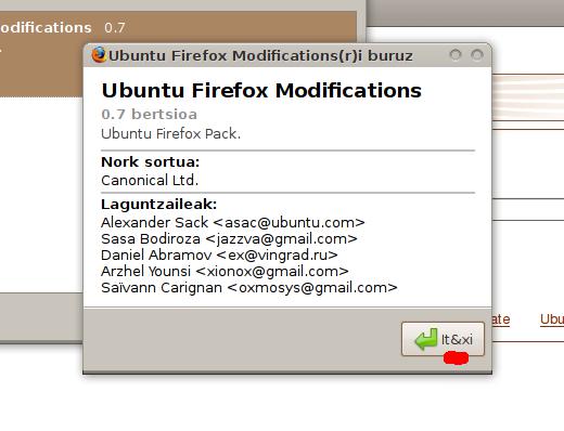 Firefoxen lokalizazioaren buga