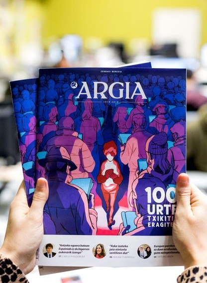 Irudi eta diseinu berriz dator Argia bere mendeurrenean