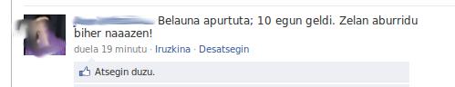 Belauna apurtuta... atsegin dut!