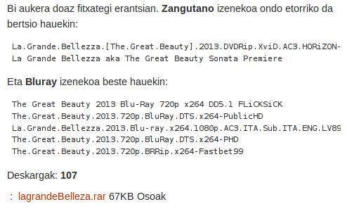 Azpitituluak euskaraz: bertsioak