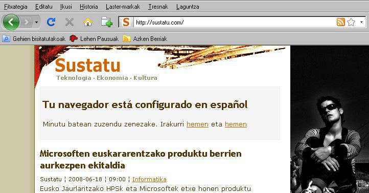 nabigatzailea euskaratzeko