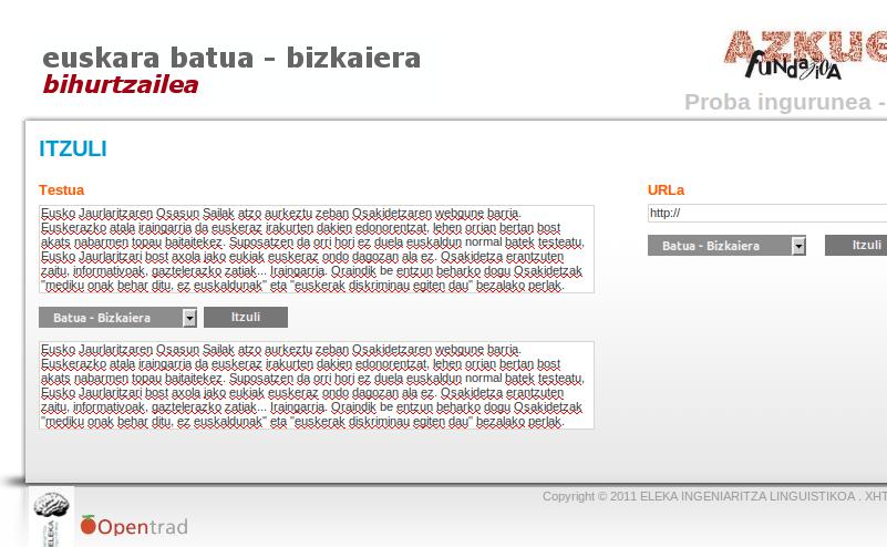 Batua Bizkaiera bihurtzailea