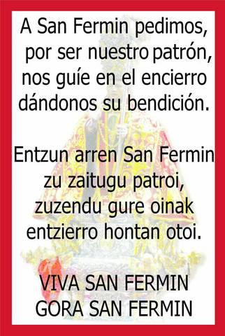 San Fermini kantatzeko txuleta