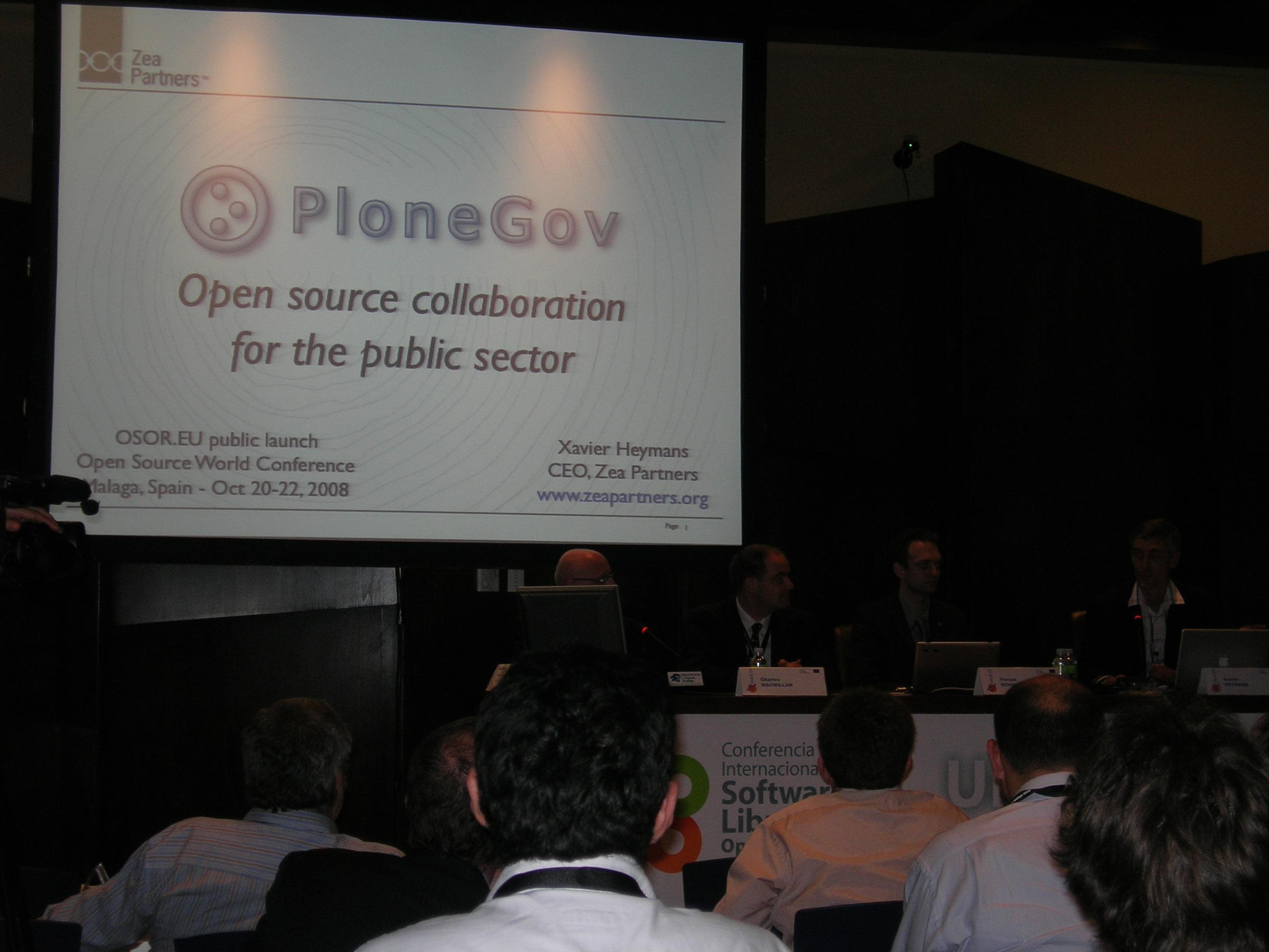 PloneGov aurkezten Malagako Konferentzian