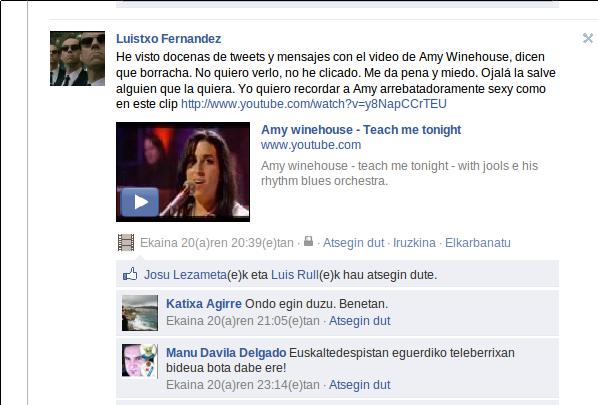 Facebook-en permalinkik ez dagoelako