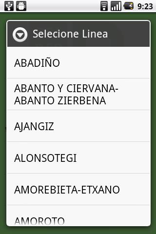 Bizkaibus Android Aplikazioa (9/18)