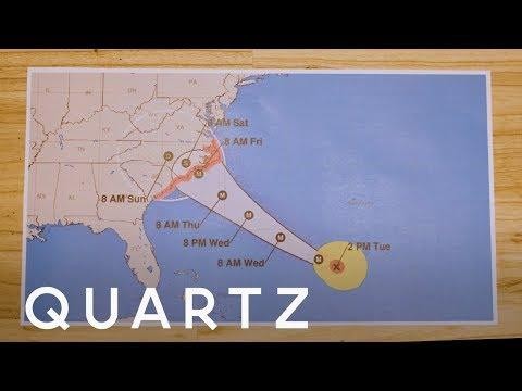 Nola ulertu behar dugu urakan baten ibilbidearen iragarpen-mapa?