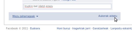 Facebook, albisteen bukaeran