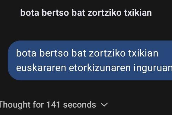 Deepseek bertsotan: silaba kontaketa eta arrazoiketa bitxia