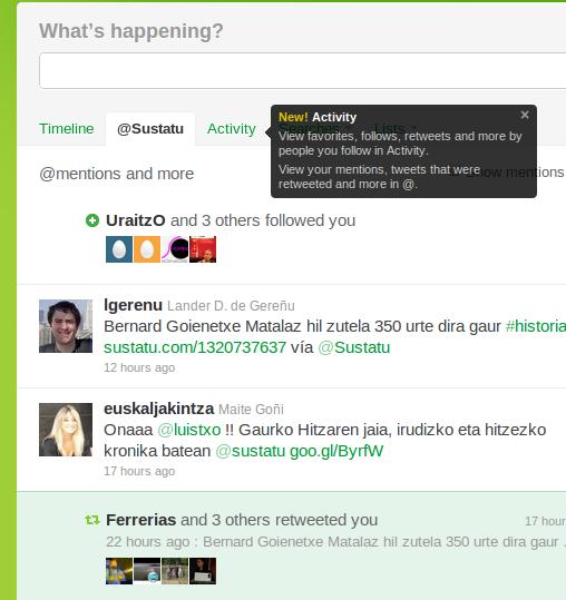 Twitter: mentions aberastua