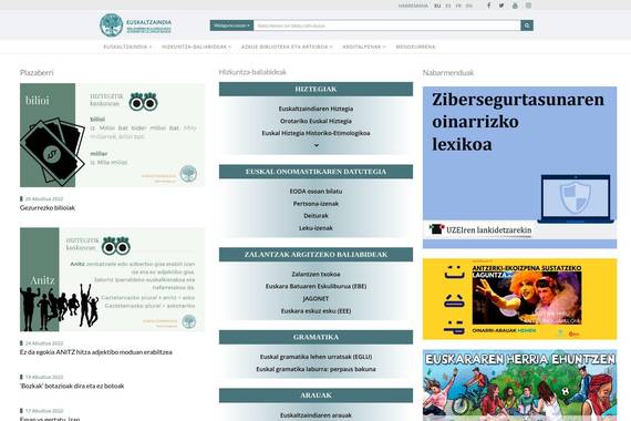 Euskaltzaindiak webgunea berritu du, hitz-jolasen ondorioz gehiago erabiltzen baita