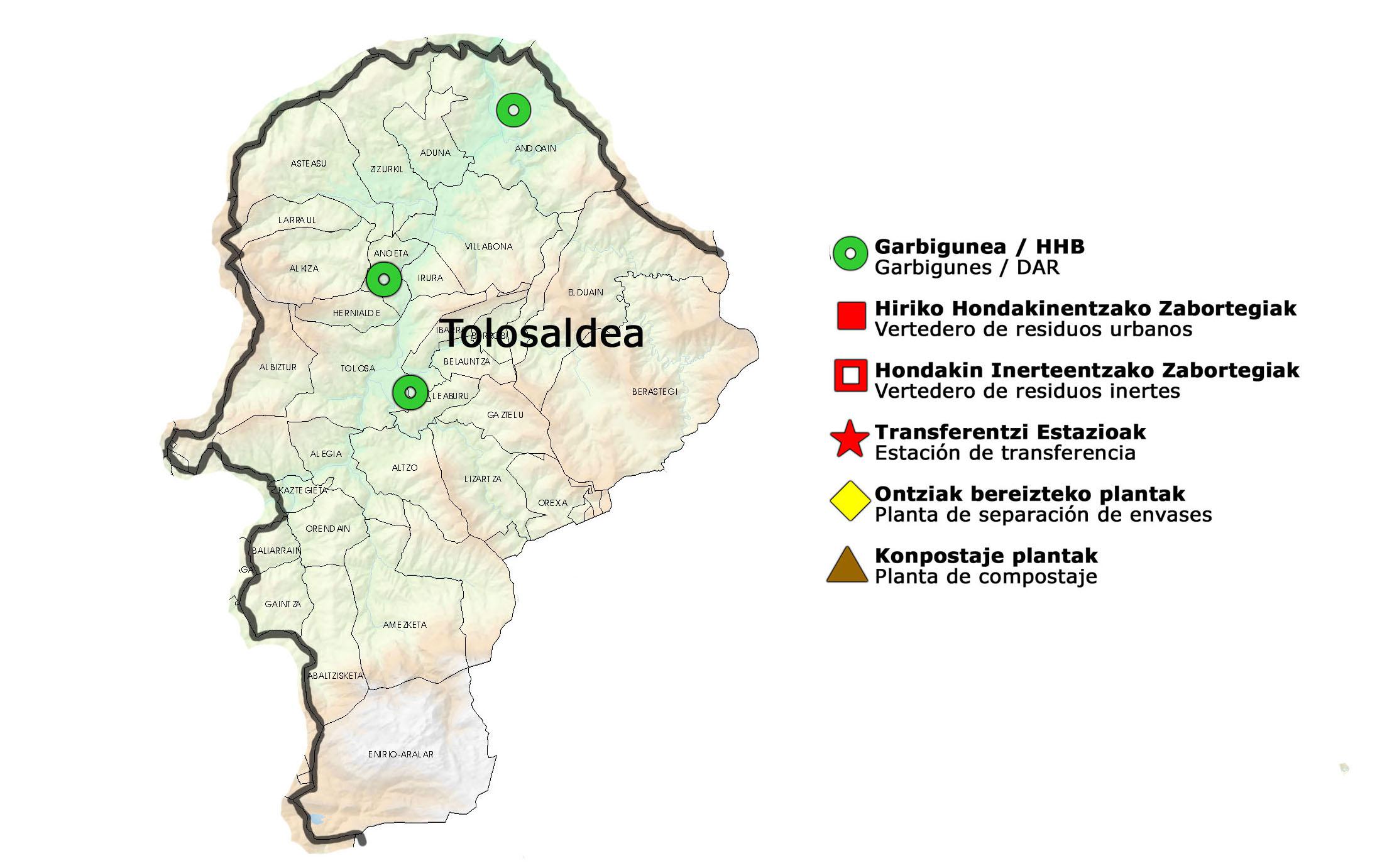TOLOSALDEA MAPA