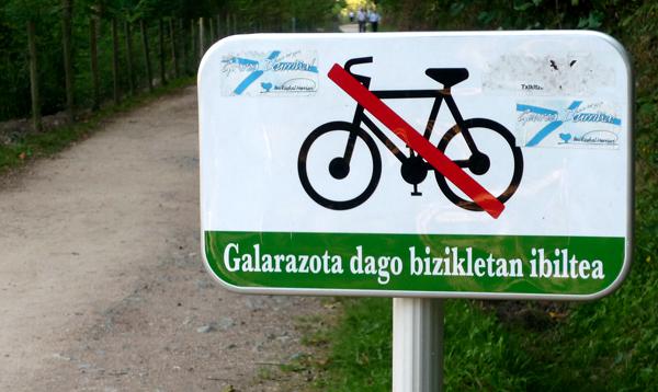 Biizikletak galarazota