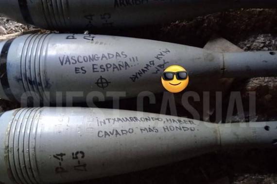 Euskaldunen aurkako irainak Ukrainako bonbetan