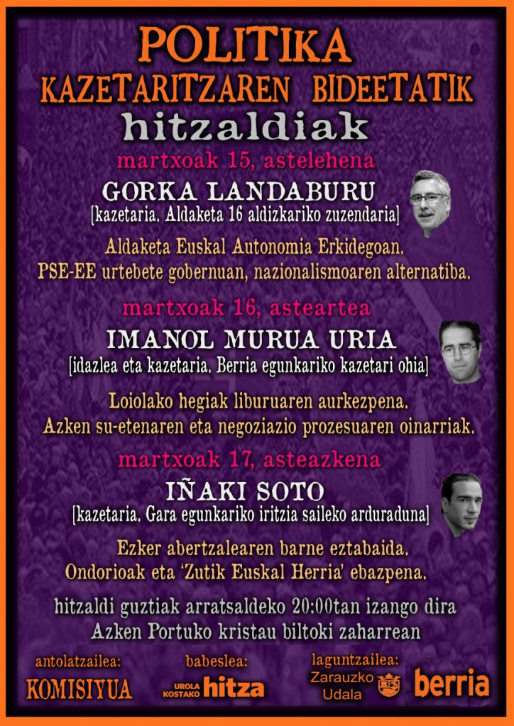 Politika Kazetaritzaren Bideetatik