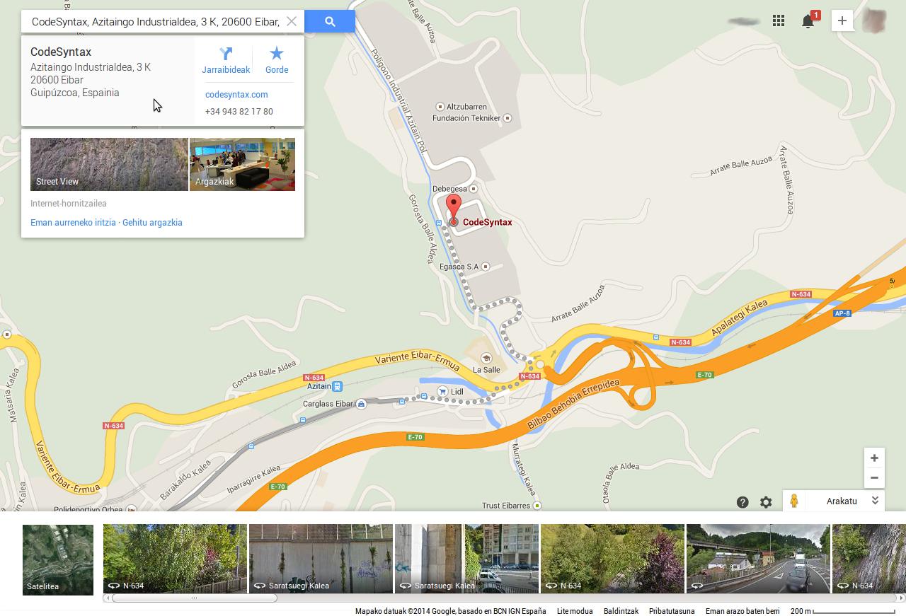 Google maps enpresak