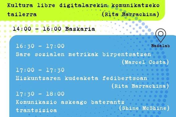 Jardunaldia: Komunikazio libreago baterantz trantsizioan
