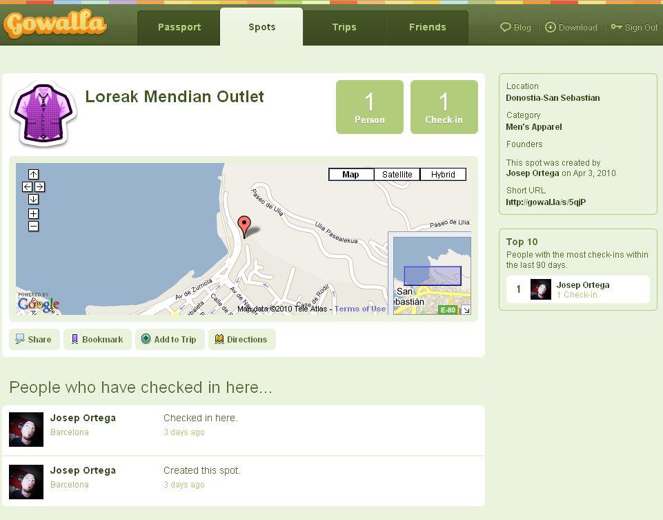 Gowalla Donostian