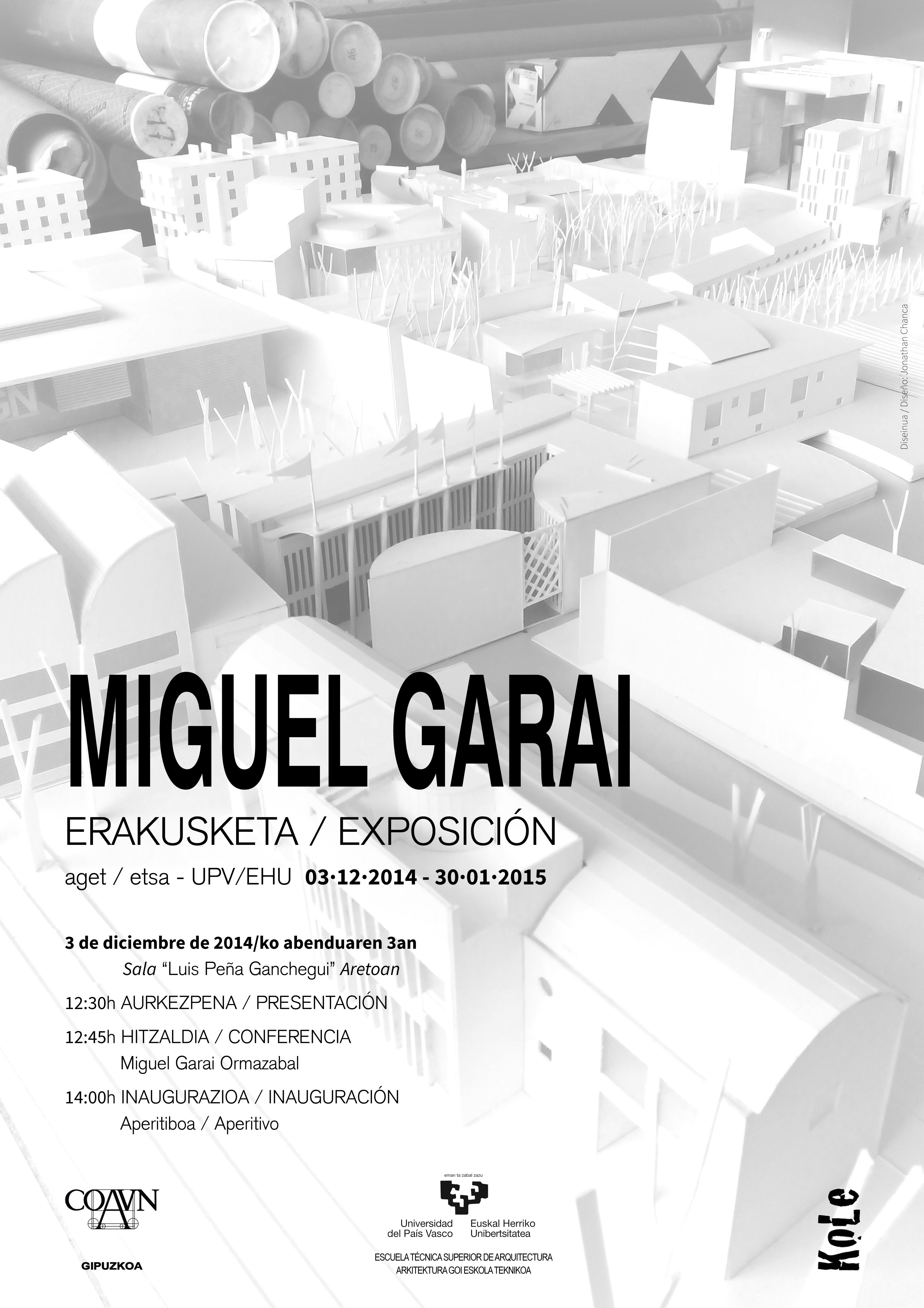 Miguel Garairi buruzko erakusketa-kartela