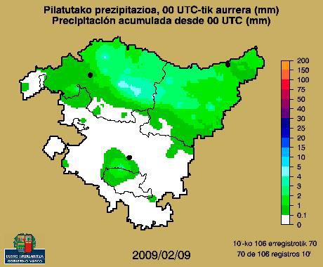 Mapa eguraldia EAE, Euskalmet