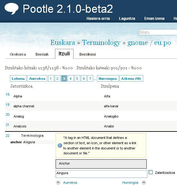 Pootle euskaraz