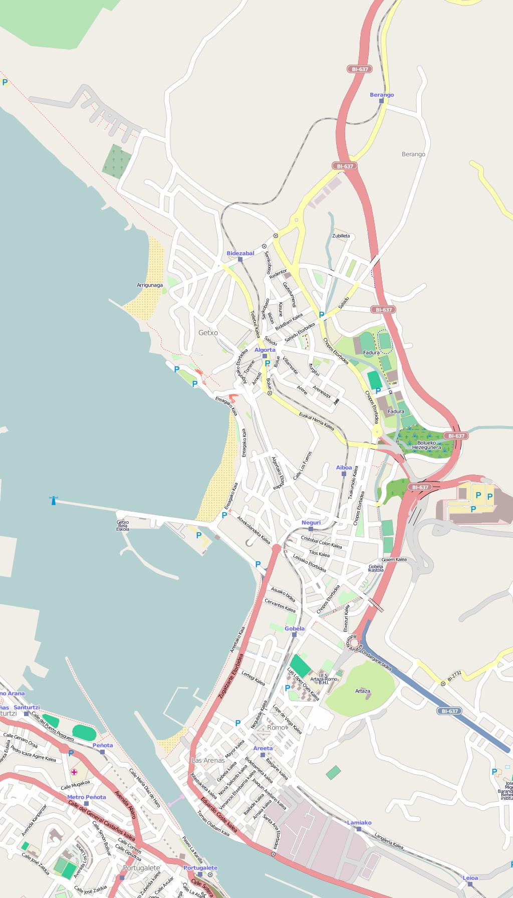 Getxo mapa-jaia lehenago