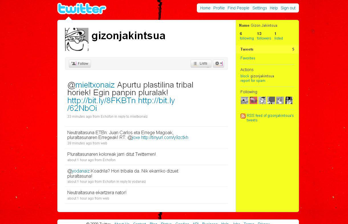 Gizon Jakintsua Twitterren
